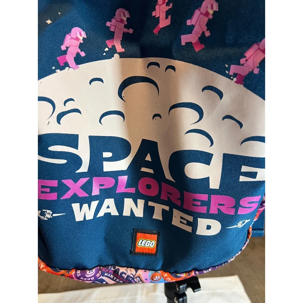 LEGO Space Explorers Wanted Backpack Navy Blue Astronaut Galaxy School Bag